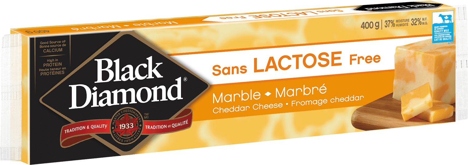 Cheddar marbré sans lactose