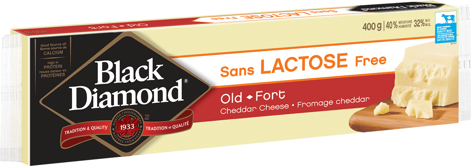 Cheddar fort sans lactose